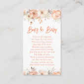 Carte D'accompagnement Brochure de Baby showers floraux pour bébé (Devant)