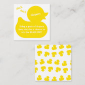 Carte D'accompagnement Brochure de canard en caoutchouc (Devant / Derrière)