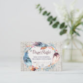 Carte D'accompagnement Brochure de chou Raffle Rustique Plumes de Bohême (Debout devant)