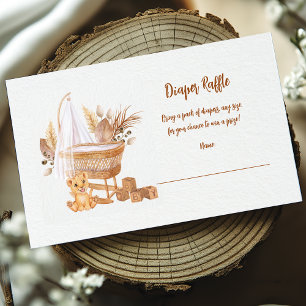 Carte D'accompagnement Brochure de couches pour bébés Boho Bassinet