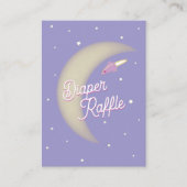 Carte D'accompagnement Brochure de fusée et de lune Roulette violette (Devant)