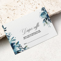 Brochure florale bleu marine