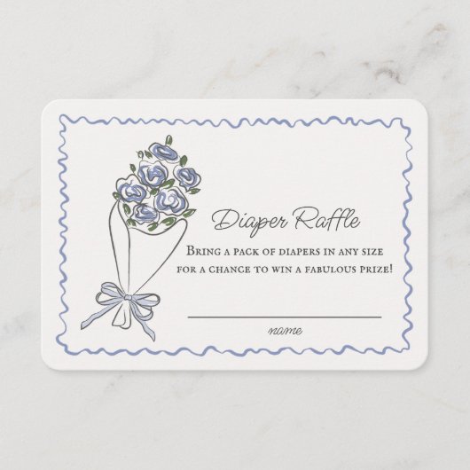 Carte D'accompagnement Brochure florale du marché aux fleurs bleu Inserti (Devant)