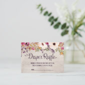 Carte D'accompagnement Brochure florale Rustique Boho Raffle Card Tribal (Debout devant)