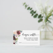 Carte D'accompagnement Brochure florale Rustique Bourgogne Raffle Billet (Debout devant)