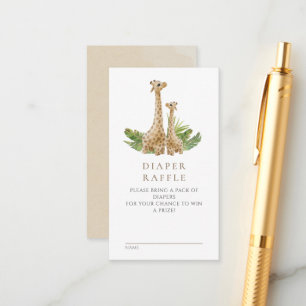 Carte D'accompagnement Brochure Neutral Boho Giraffe Baby shower