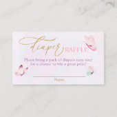 Carte D'accompagnement Brochure Papillon violet rose (Devant)