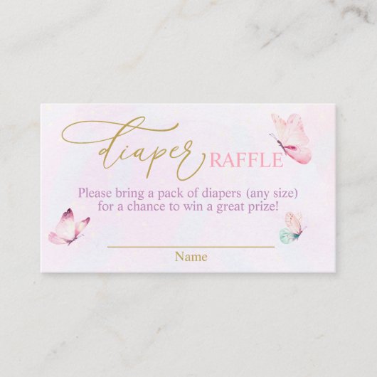 Carte D'accompagnement Brochure Papillon violet rose (Devant)