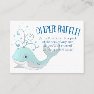 Carte D'accompagnement Brochure Raffle Baby shower Petit Garçon Bleu