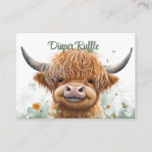 Carte D'accompagnement Brochure verte Chevalier de vache Highland Raffin (Devant)