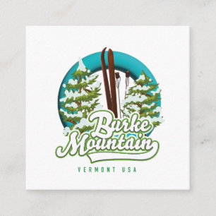 Carte D'accompagnement Bromley Mountain Peru Vermont US logo ski carré S