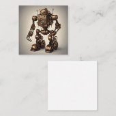 Carte D'accompagnement Bronze Steampunk Robot Sculpture (Devant / Derrière)