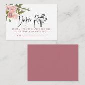 Carte D'accompagnement Brosse et Baby shower Rose or Déchets (Devant / Derrière)