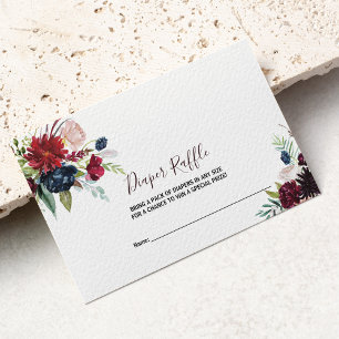 Carte D'accompagnement Brosse florale de la marine bourguignonne moderne 