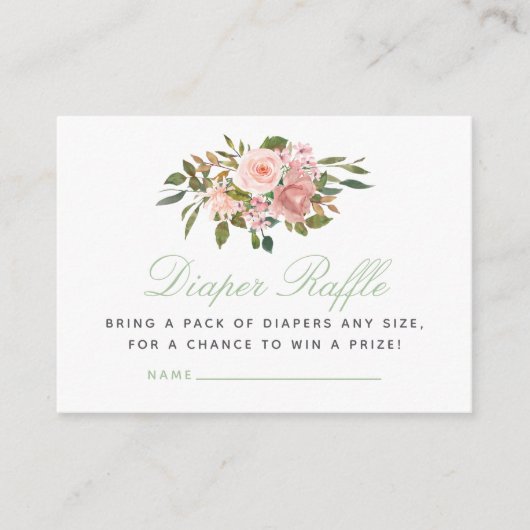 Carte D'accompagnement Brosse florale et Baby shower d'armature (Devant)