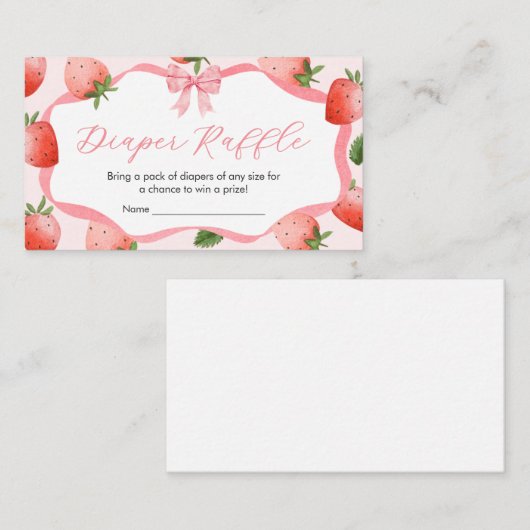 Carte D'accompagnement Brosse rose Berry Sweet Diaper Raffin (Devant / Derrière)