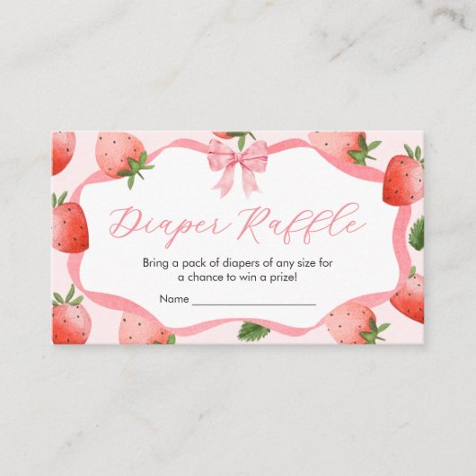 Carte D'accompagnement Brosse rose Berry Sweet Diaper Raffin (Devant)