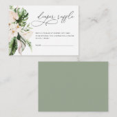 Carte D'accompagnement Brosse rose florale verte Fille Déchets Raffle (Devant / Derrière)