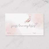 Carte D'accompagnement Brouillard papillon Combien de baisers Baby shower (Devant)