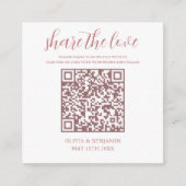 Carte D'accompagnement Brouiller | White Share The Love QR Code (Devant)
