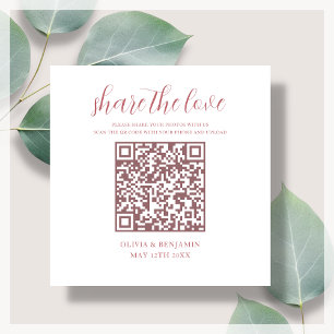 Carte D'accompagnement Brouiller White Share The Love QR Code