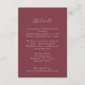 Carte D'accompagnement Brousse classique Bourgogne Rose & Peony (Devant)