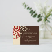 Carte D'accompagnement Brown/Crème/Flèche inverse rouge (Debout devant)