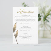 Carte D'accompagnement Brown feuille d'or script de feuille d'or informat (Debout devant)