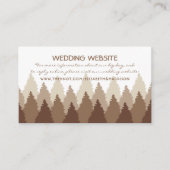 Carte D'accompagnement Brown Forest Range Woodland Mariage Website (Devant)