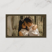 Carte D'accompagnement Brown landscape RSVP QR Code Card  Modern Wedding (Dos)