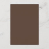 Carte D'accompagnement Brown Minimal Chic Border | Wedding Guest Details (Dos)