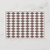 Carte D'accompagnement Brown Mocha Striped Harlequin Pattern Wedding RSVP (Dos)
