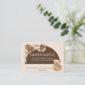 Carte D'accompagnement Brown Pampas Grass Teddy Bear Diaper Raffin (Debout devant)