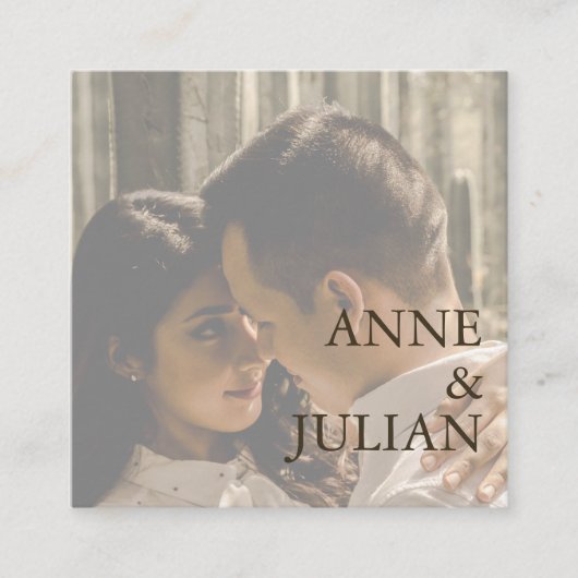 Carte D'accompagnement Brown Scannable QR Code Wedding Enclosure Card (Devant)