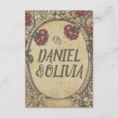 Carte D'accompagnement Brown Vintage classique Mariage (Dos)