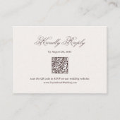 Carte D'accompagnement Brown Wedding RSVP  (Devant)