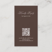 Carte D'accompagnement Brown Wedding RSVP Qr Code Enclosure Card (Devant)