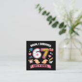 Carte D'accompagnement Bruh I survived 67 days of school (Debout devant)