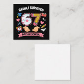 Carte D'accompagnement Bruh I survived 67 days of school (Devant / Derrière)