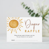 Carte D'accompagnement Brûlé Orange Boho Sunshine Diaper Raffle (Debout devant)