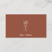 Carte D'accompagnement Brûlé Orange Rustique Capture Le Mariage Amour QR (Dos)