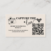 Carte D'accompagnement Brûlé Orange Rustique Capture Le Mariage Amour QR (Devant)