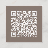 Carte D'accompagnement Brun | Code QR | Mariage RSVP (Dos)