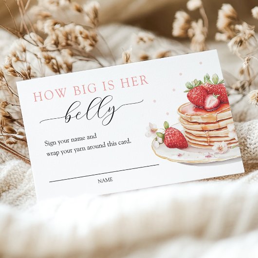Carte D'accompagnement Brunch pour bébé fraise Quelle taille a son ventre
