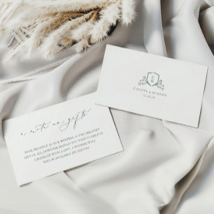 Carte D'accompagnement BRUNSWICK CREST Mariage Une note sur les cadeaux