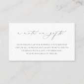 Carte D'accompagnement BRUNSWICK CREST Mariage Une note sur les cadeaux (Devant)