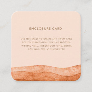 Carte d'accompagnement Brunt Orange Boho Couleurs