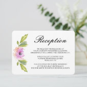 Carte D'accompagnement Brushed Blooms | Réception de mariage à l'aquarell (Debout devant)