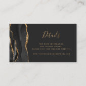 Carte D'accompagnement Budget Black Gold Agate Dark Mariage Website (Devant)
