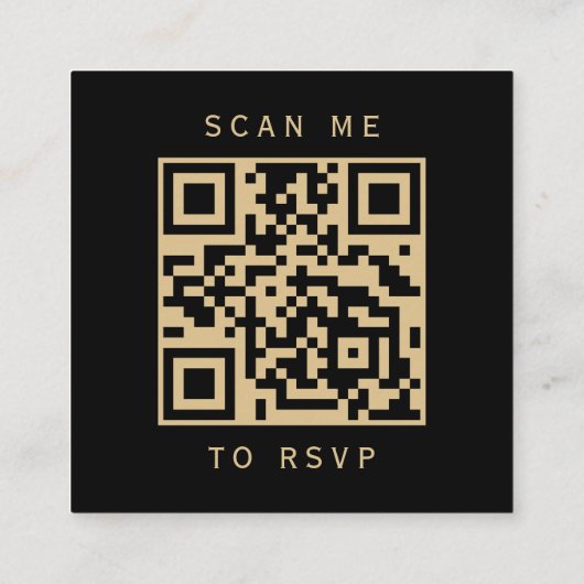 Carte D'accompagnement Budget Black Gold Parties scintillant Mariage QR C (Dos)